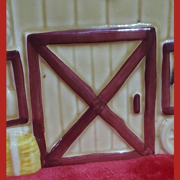 Metlox Cookie Jar MAC'S BARN VINTAGE Poppytrail VERY RARE Hard to Find ROOSTER - Picture 10 of 16